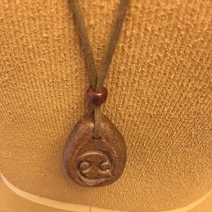 Wooden Pisces Adjustable Necklace